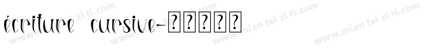 écriture cursive字体转换